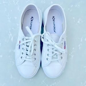 Superga Leather White Sneakers